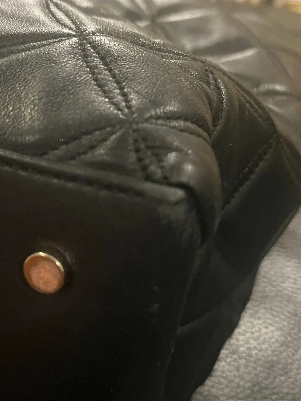 Kate Spade Natalia Black Quilted Leather Chain-Handle Tote